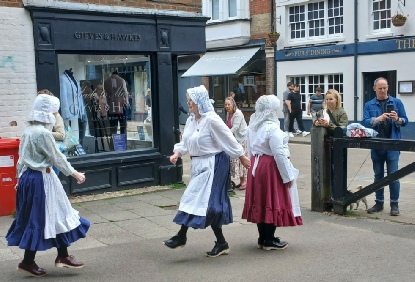 dancing Westmoreland 3 hand reel, Winchester Market Street